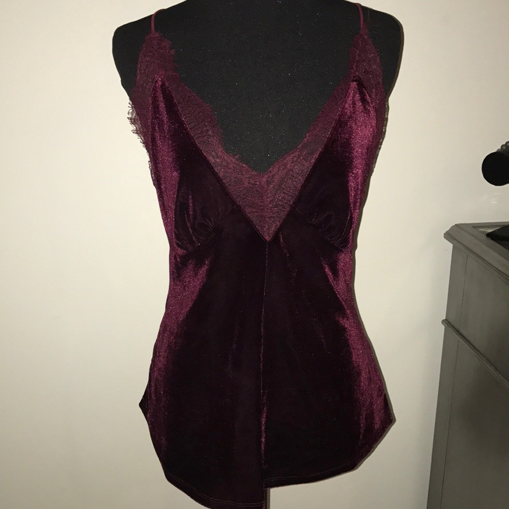 Burgundy lace top